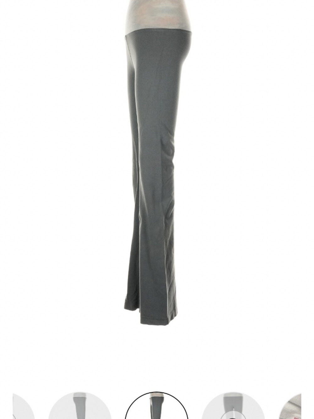 Dark grey gray foldover flare leggings pastel marble band flare bootcut flared - Picture 3 of 4
